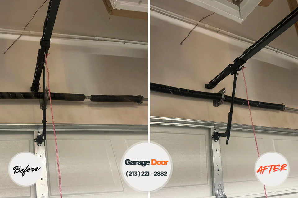 Before and after: garage door repair Kearns, UT